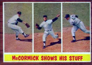 1962 Topps      319     McCormick Shows His Stuff (Mike McCormick)